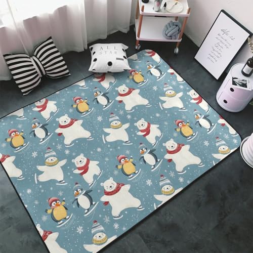 Tapis d'intérieur lavable anti-glisse contre les taches du salon