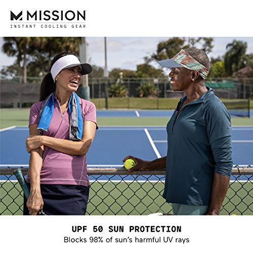 Mission Cooling Stretchy Visor- Lightweight, No Slip Band, Upf 50- Black #TOP6