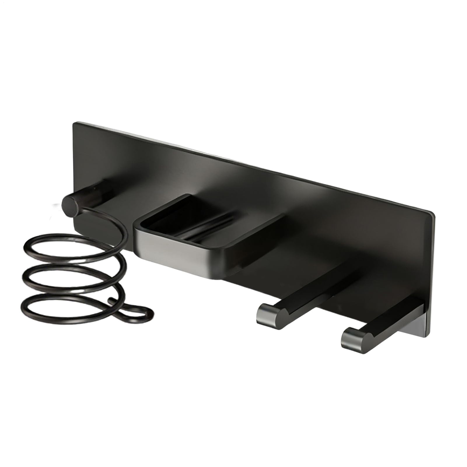 Soporte de pared para secador de pelo, organizador de almacenamiento de herramientas para el cabello, montado en la pared, soporte para secador de pelo, para baño, armario, hogar, universidad
