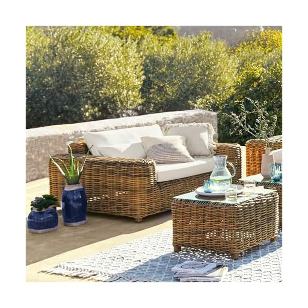 Loberon Sessel Camas Braun/Creme