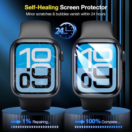 Image of LK 6 Pack for Apple Watch Screen Protector 44mm SE 3 /SE 2 /SE Series 6 /5 /4 | Touch Sensitive [Upgrade Flexible Film] for 44mm Apple Watch Screen Protector, Ultra-thin Max Coverage