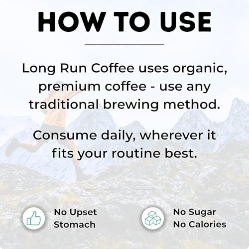Image of Long Run Coffee - Hydrating Coffee with Electrolytes - All Natural Energy + Hydration + Recovery for Athletes - Stomach Friendly Electrolyte Coffee for Runners (5 lb, Light Roast)