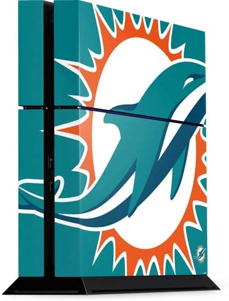 Skinit Decal Gaming Skin Compatible with PS4 Console - Officially Licensed NFL Miami Dolphins Large Logo Design