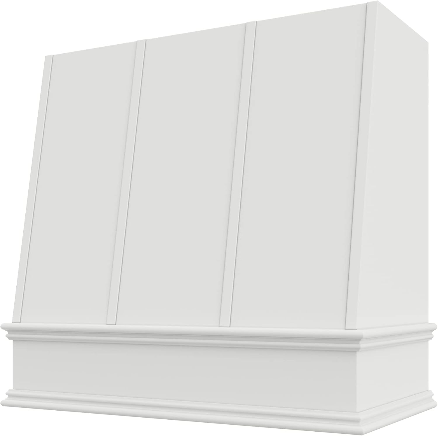 Wood Range Hood Angled Front with Decorative Molding