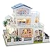 CaoQuanBaiHuoDian Kinder Bausteine ​​ Miniatur-Puppenhaus aus Holz handgemachte Puppenhaus Miniatur DIY Kit hölzernen Puppe-Haus und Möbel/Teile for Kinder Lernspielzeug