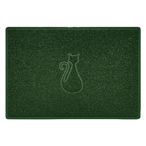Nicoman Cat Paillasson à Spaghetti Lavable au Jet Vert Taille L 90 x 60 cm