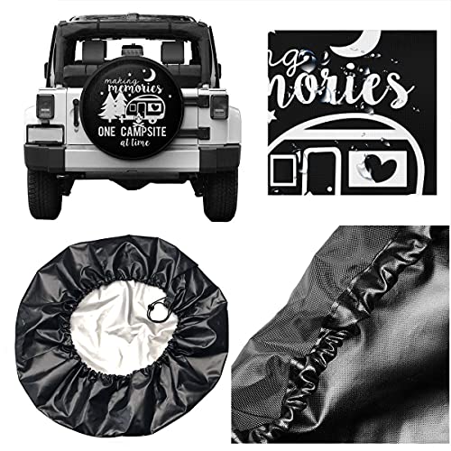 Image of Making Memories One Campsite at A Time Spare Tire Cover Waterproof for Jeep Trailer RV SUV Truck Camper Travel Trailer Accessories 14 inch