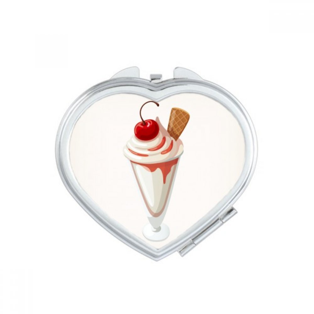 Miroir de Maquillage Coeur Cerise Fait Main Cadeau Mignon pour Anniversaire