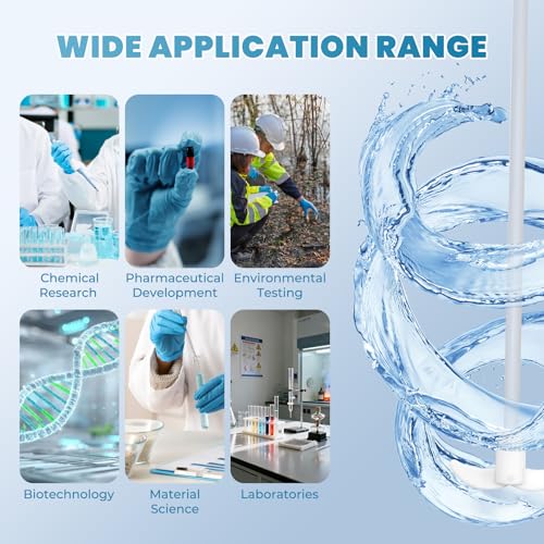 Image of 2-Pack PTFE Stirring Rod Set with Propeller & Paddle Blades - Chemical-Resistant Lab Mixing Tools for Precision Stirring, Dissolution, and Homogenization - Ideal for Lab and Industrial Use