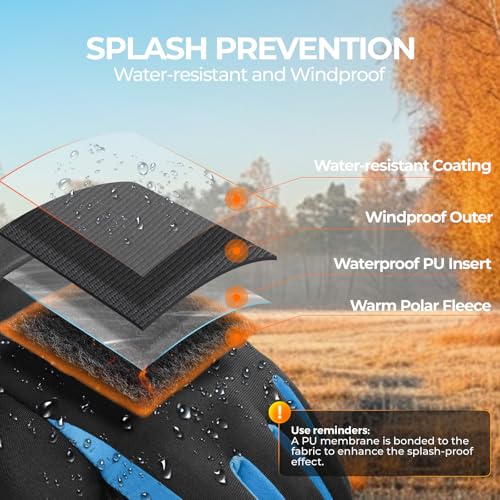 Image of rivmount Kids Warm Winter Gloves Touchscreen Water-Resistant Cycling Running Skiing in Outdoor Cold Weather for Boy Girl