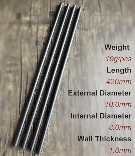 Cncarbonfiber TUBE-TM0001008420M 4Pcs Carbon Fiber Tube 10Mmx8Mmx420Mm.6/8/12/16/22/25/30Mm Available thumb #1