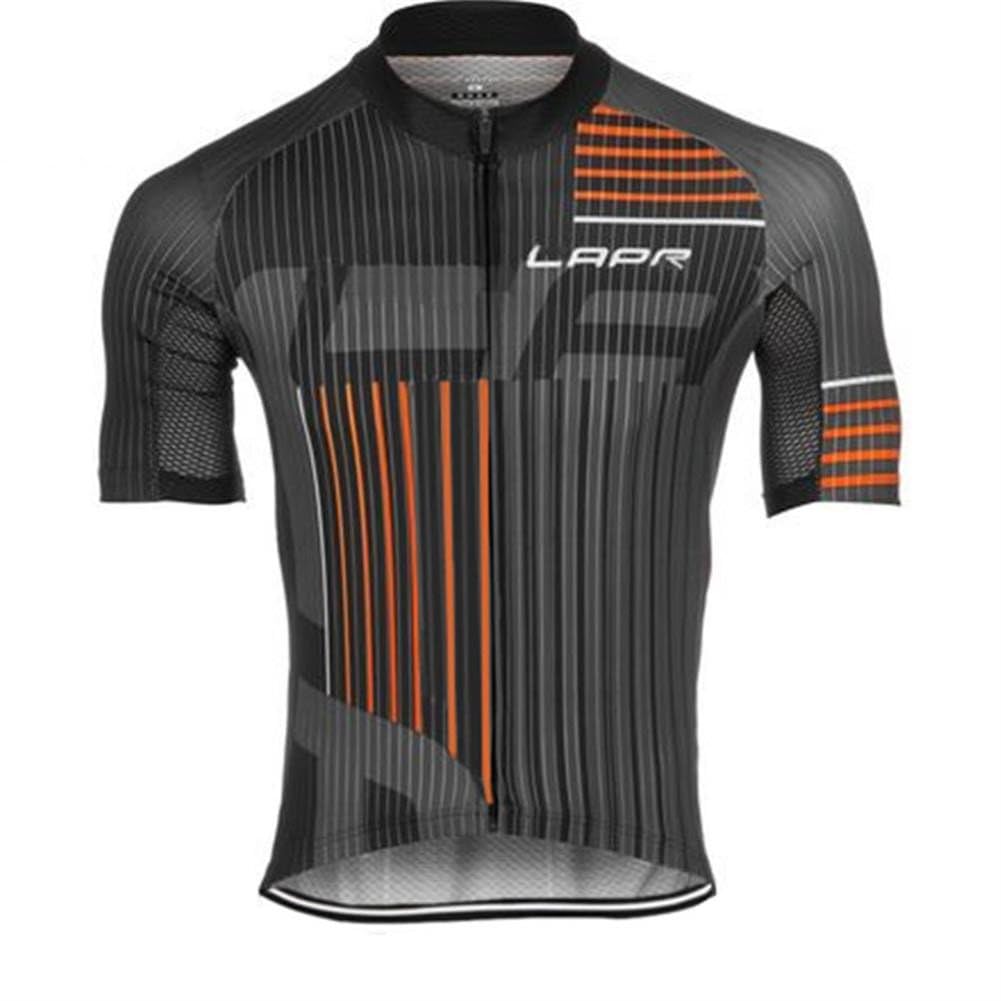 Ensemble de cyclisme pour homme - Manches courtes - En jersey - Avec rembourrage de l'assise - Respirant - Pour VTT