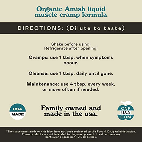 Leg Cramp Complete 16oz - Natural Liquid Organic Amish Muscle, Foot & Leg Cramp Remedy Relief, Vitamin, & Supplement