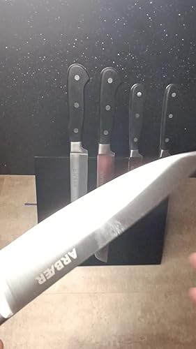 PAUDIN Ensemble De Couteaux 5 Pièces, Ensemble De Couteaux De Cuisine Avec Couteau De Chef, Couteau à Pain, Couteau Santoku, Couteau à éplucher Et Couteau Multifonction, Jeu De Couteaux