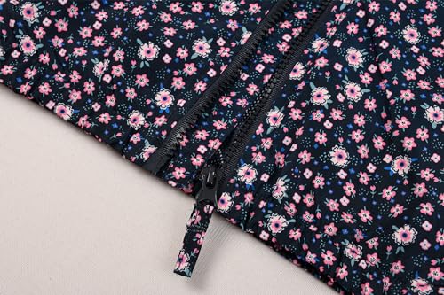 Image of SUNDAY ROSE Boys Girls Rain Jackets Lightweight Waterproof Hooded Printed Raincoats Windbreakers for Kids