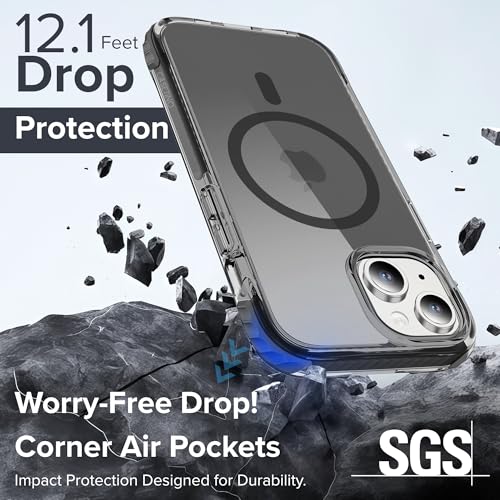 Image of Ultra Impact Case for iPhone 15 (Midnight Black) | Military-Grade 12.1ft Drop Protection | MagSafe Charging Compatible