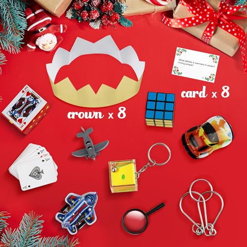 D-Fantix HG360 8Pcs Christmas Non-Snap Party Table Favors With Party Hats Joke Little Gifts For Kids Adults thumb #4