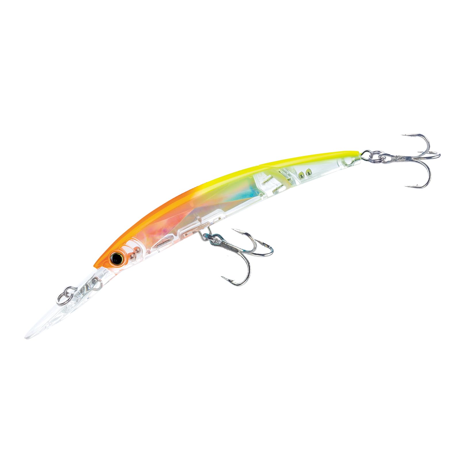 Yo-Zuri Crystal 3D Minnow Deep Diver Jointed Lure, Orange Yellow, 5-1/4-Inch