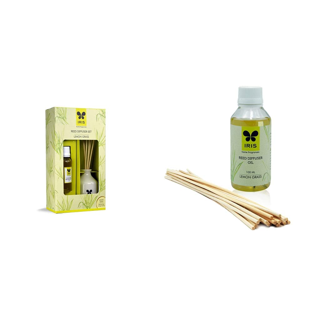 Buy IRIS Reed Diffuser with Ceramic Pot Lemon Grass Home Fragrances RiskFree Easy to