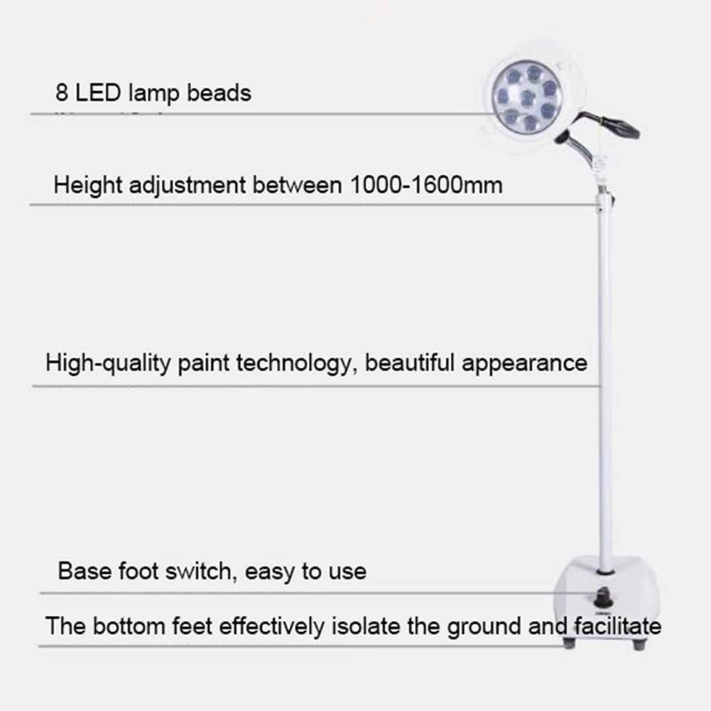 20W LED Gynäkologische Operationsleuchte - Tragbare Untersuchungslampe für HNO -Operationen und Gynäkologieuntersuchungen - Mobile medizinische Untersuchung Lichtchirurgischer Untersuchung