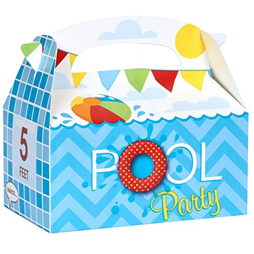 Birthday Express Summer Beach Ball Pool Party Supplies - Empty Favor Boxes (4)