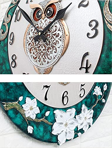 Green Owl Wall Clock, Gift, Wall Clock, Stylish, Wall Clock, Scandinavian, Clock, Interior #TOP4