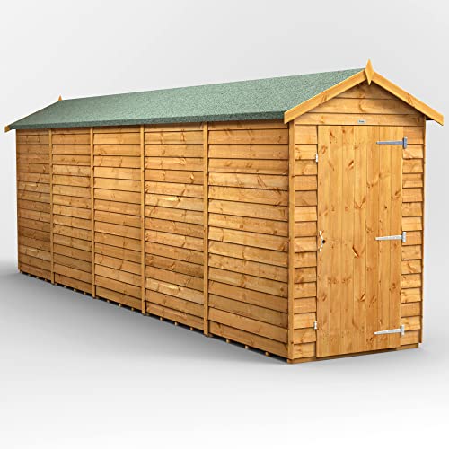 Image of Powersheds High Grade Premium Apex Overlap Wooden Cabin with Security Features, Door & Window Flexibility, made from 10 mm Extra Thick Timber & Toughened Glass