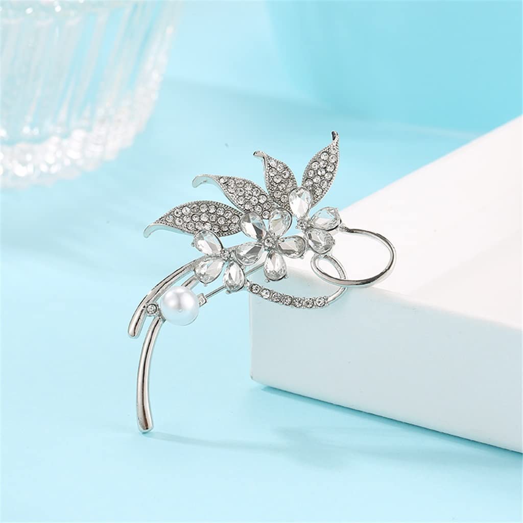 Blumenform Brosche Herbst und Winter Seidenschal Schnalle Damen Elegante Corsage
