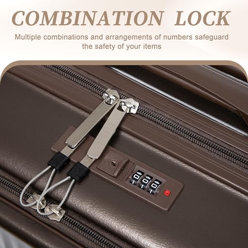 Image of 20 /14 Inch Hardside Luggage, Durable ABS Suitcase with Spinner Wheels