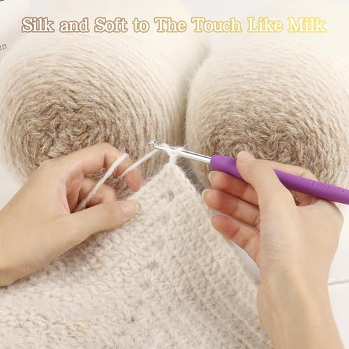 Image of Katech Ombre Yarn for Crocheting-Large Skein of Gradient Yarn Cake-2 Pack of 200g /7.05 oz-80% Acrylic,20% Nylon- #4 Medium-Perfect for Star Blankets, Scarves, Shawls and Garments (D)