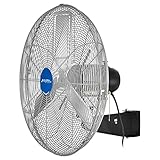Global Industrial Deluxe Oscillating Wall Mount Fan, 30' Diameter, 1/2HP, 10,000CFM
