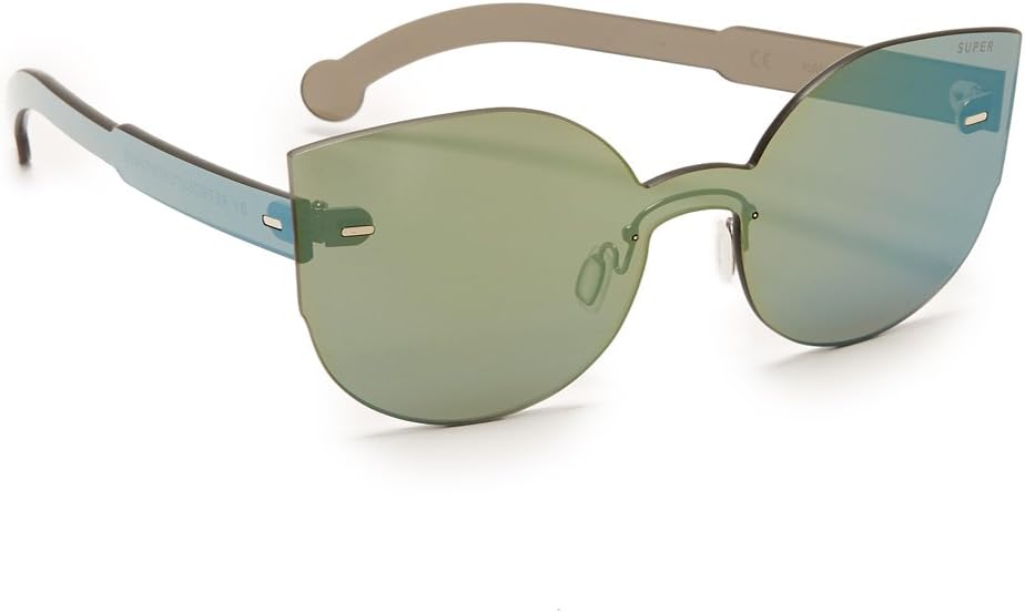 Super Sunglasses Women's Tuttolente Lucia Petrol Sunglasses, Green/Green, One Size