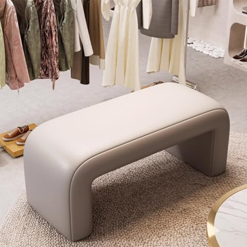 Asiento de banco rectangular de 60 cm y reposapiés de decoración 4