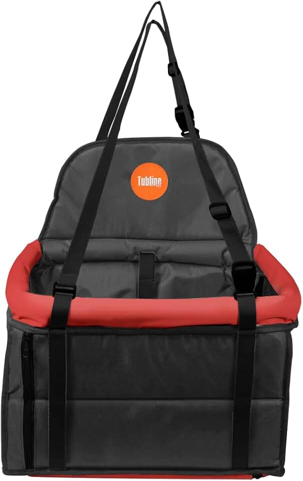 ASSENTO TRANSPET VERMELHO / PRETO Tubline para Cães e Gatos até 10kg