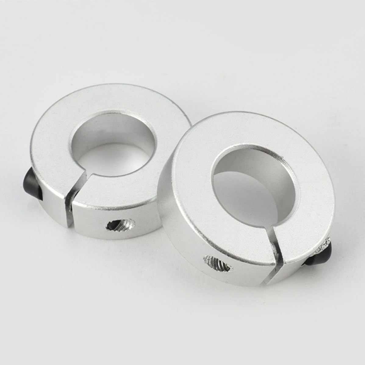 GLEAVI 4pcs Open Fixed Ring Shaft Collars for Rotary Axles, Aluminum Alloy Clamp-on Collar with Screws, Lightweight Linear Motion Stop, Suitable for 12mm Inner Diameter Axle Shafts