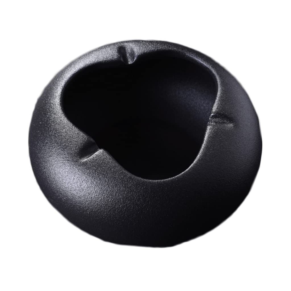 Cendrier en céramique magnifique noir grand modèle pour table basse salon