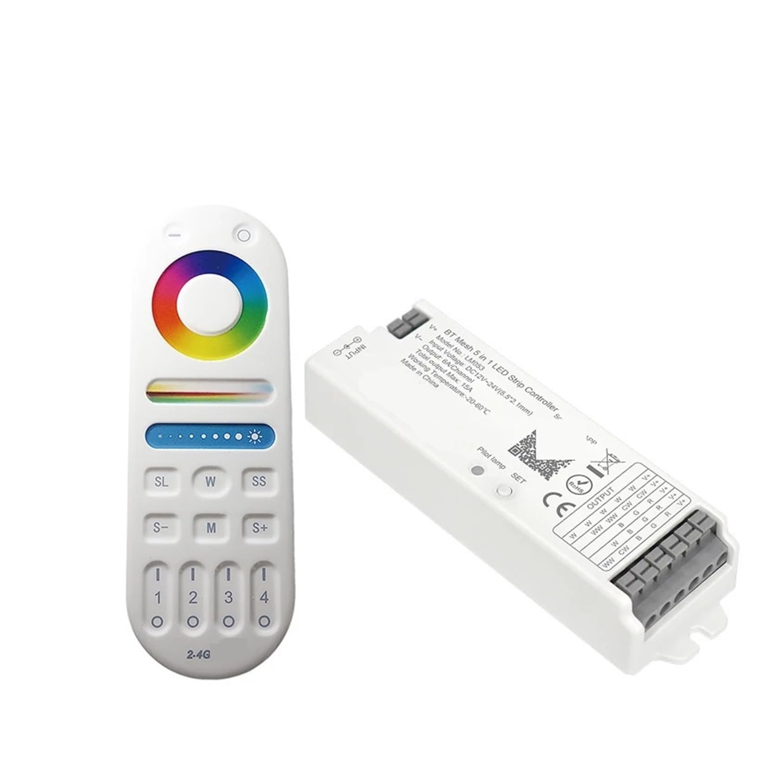 Controlador LED universal para tiras de luz CCT y RGB que simplifica la gestión lumínica