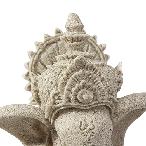 image for rosenice Elephant Statue Sculpture Sandstone Ganesha Buddha Handmade F