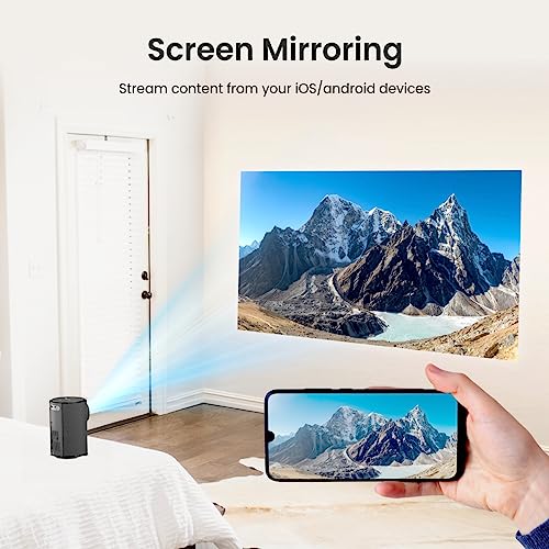 Portronics Beem 400 LED Projector with WiFi, 3600 Lumens (250 ANSI), 1080p HD Resolution, Up to 160 Inches Screen, Android/iOS Screen Mirroring, 6W... - Image 3