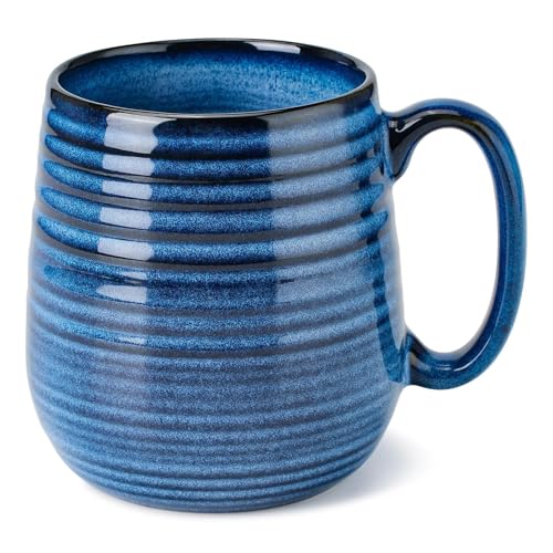Cteahrow Keramik-Kaffeetasse mit Henkel, 550 ml große Kaffeetasse...