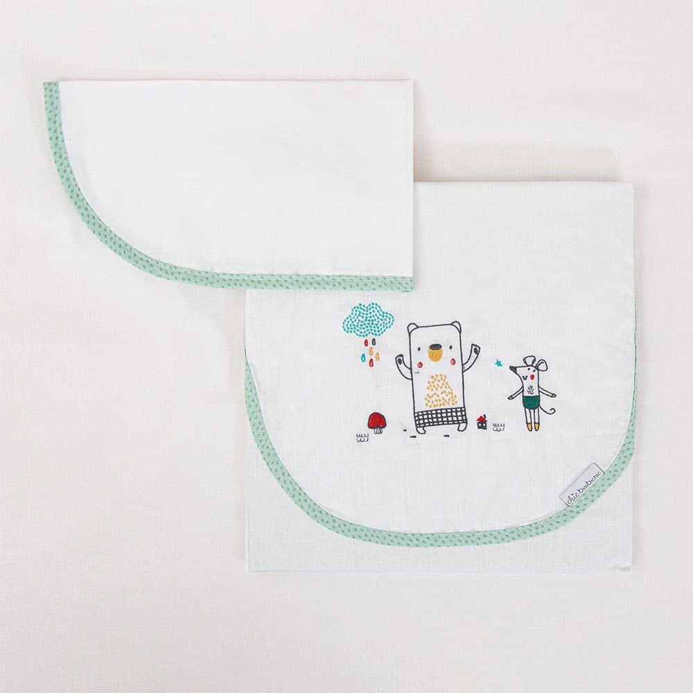 Parure de lit modèle Tript.Sab. 100% Alg. drap housse Friends 605 16 vert