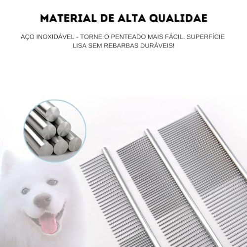 Pente Aço Pet Banho e Tosa Profissional Cães e Gato
