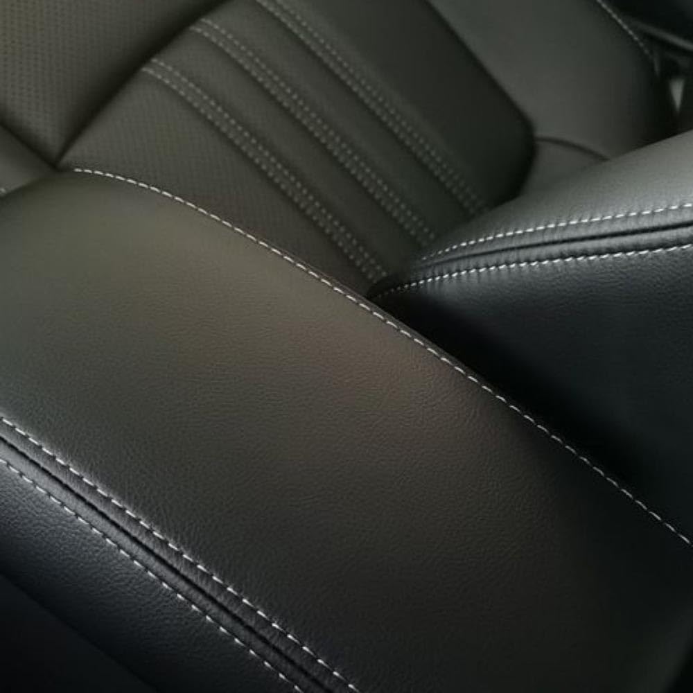 Bqieai A/Black Black Bqiei Cr Pu Lether Rmrest Covers, For Nis-Sn Qshqi 2008-2018 Center Console Box Nti-Scrtch Wterproof Uto Interior Protector Ccessories,