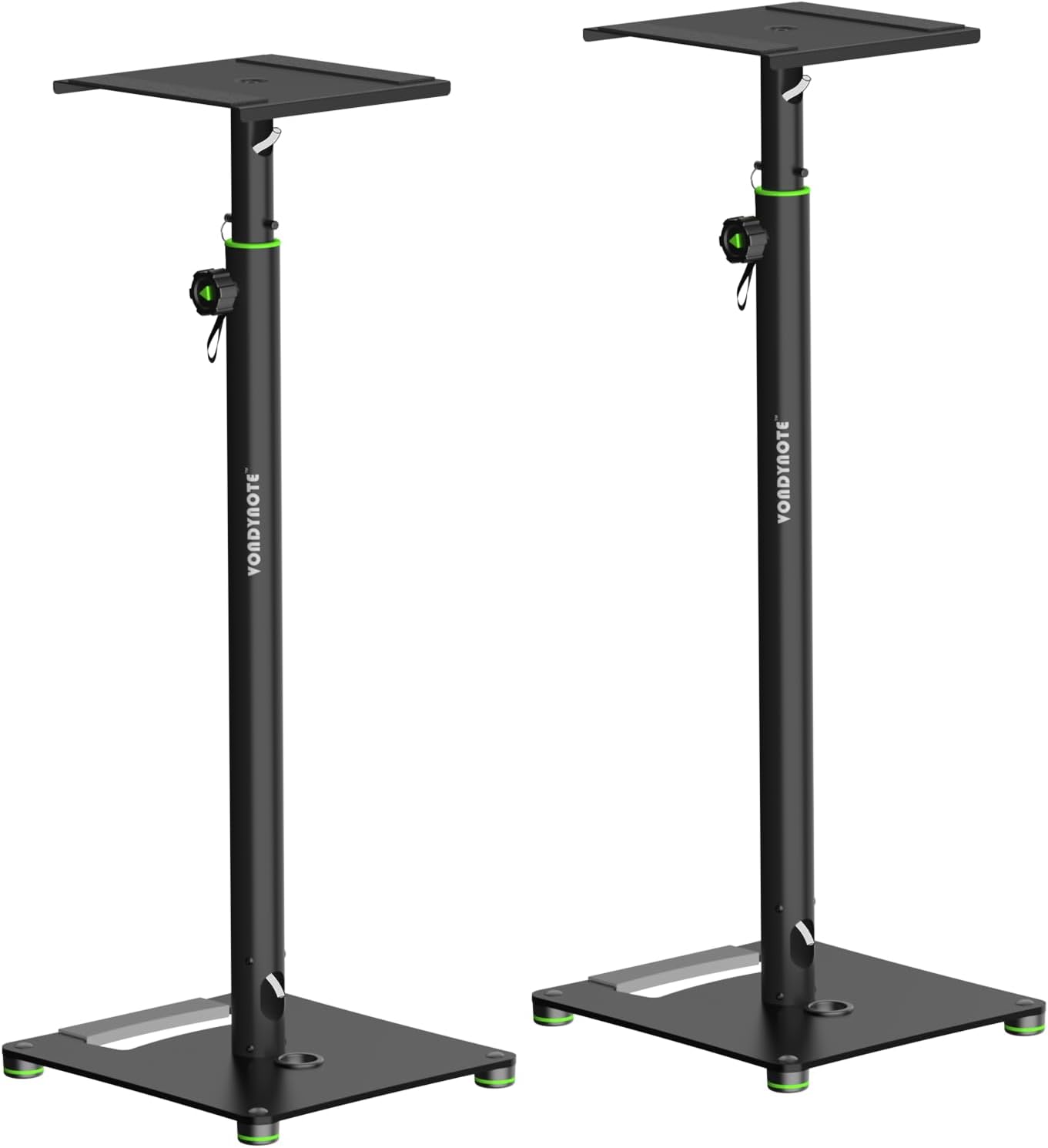 Pair of Studio Monitor Stands Adjustable Height 31"-50" with Cable Management Heavy Duty Floor Monitor Speaker Stands Flat Base Stands