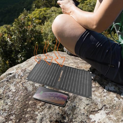 Cargador Solar Antisobrecarga con Panel Resistente UV para Picnic y Bicicleta 2