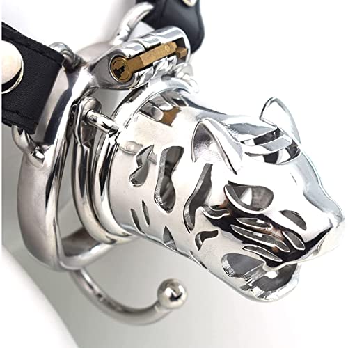 Accessoire de massage en métal argenté 63mm avec anneau d'arc de 45mm et motif tigre