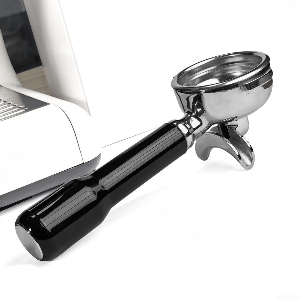 Espresso Portafiltro 58MM per macchina portafiltro E61 con doppio beccuccio, manico ergonomico per estrazione precisa, accessori robusti per qualità barista a casa,