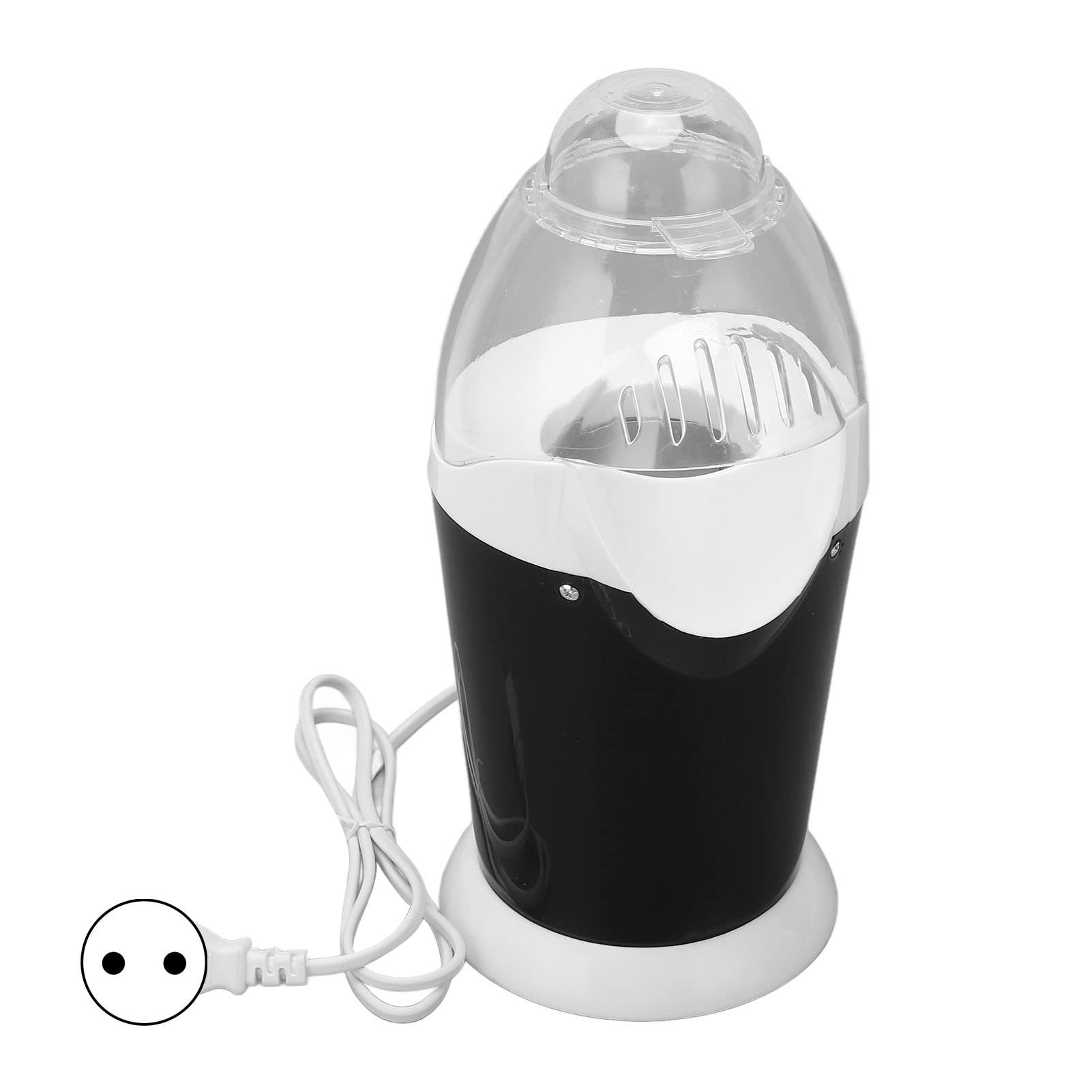 Fdit Máquina de Palomitas de Aire Caliente, Palomitera Eléctrica 1100W | Capacidad de 16 Tazas, Estructura ABS y Aluminio, Ideal para Dormitorio, Cocina y Camping, con Canal desmontable.