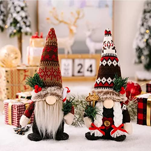 JR - Indoor Christmas Decorations -Christmas Gnomes ,Swedish Small Tabletop Decorations , Christmas Decor ,Decoracion navideña para Interior, Gnomos de Navidad. (Male)