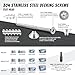 BZBULLET #10 X 2 Inch 304 Grade Stainless Steel Deck Screws Wood Screws, Flat Head T25 Star Drive, Type 17 Auger Tip with a Free T25 Star Drive Bit for All Outdoor Wood Construction（100 pcs/0.97 lbs）